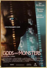 f283 GODS & MONSTERS one-sheet movie poster '98 James Whale biography!