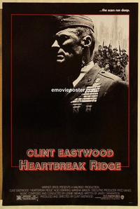 f301 HEARTBREAK RIDGE one-sheet movie poster '86 Clint Eastwood