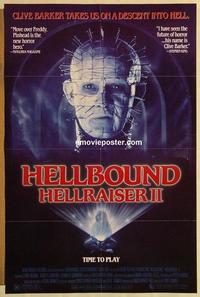 f303 HELLRAISER 2 one-sheet movie poster '88 Clare Higgins, Pinhead!