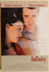 f344 INFINITY one-sheet movie poster '96 Matthew Broderick, Arquette