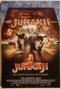 f368 JUMANJI DS one-sheet movie poster '95 classic Robin Williams fantasy!