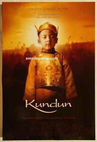 f379 KUNDUN DS one-sheet movie poster '97 Martin Scorsese, Tibet, China!