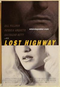 f417 LOST HIGHWAY one-sheet movie poster '97 David Lynch, Bill Pullman