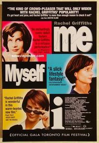 f430 ME MYSELF I DS signed one-sheet movie poster '99 Rachel Griffiths