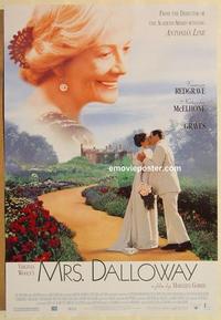 f454 MRS DALLOWAY DS one-sheet movie poster '97 Vanessa Redgrave, Woolf