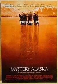 f467 MYSTERY ALASKA DS one-sheet movie poster '99 Russell Crowe, hockey!