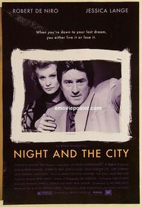 f482 NIGHT & THE CITY DS one-sheet movie poster '92 Robert De Niro