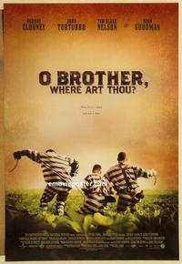 f493 O BROTHER WHERE ART THOU DS one-sheet movie poster '00 Clooney, Turturro