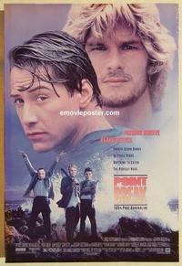 f520 POINT BREAK DS one-sheet movie poster '91 Keanu Reeves, surfing
