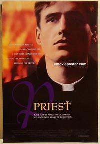f528 PRIEST DS one-sheet movie poster '94 Antonia Bird, religious thriller!