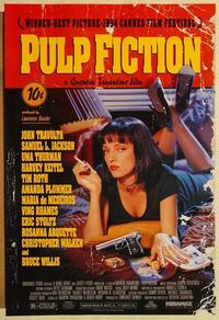 f539 PULP FICTION one-sheet movie poster '94 John Travolta, Samuel Jackson