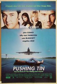 f542 PUSHING TIN DS one-sheet movie poster '99 John Cusack, Thornton