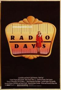 f549 RADIO DAYS one-sheet movie poster '87 Woody Allen, Mike Starr