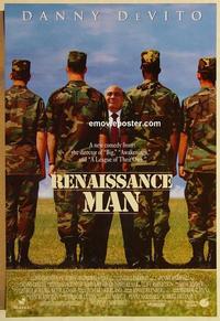 f558 RENAISSANCE MAN DS one-sheet movie poster '94 Danny DeVito, Hines