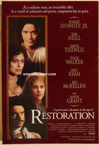 f562 RESTORATION one-sheet movie poster '95 Meg Ryan, Robert Downey Jr