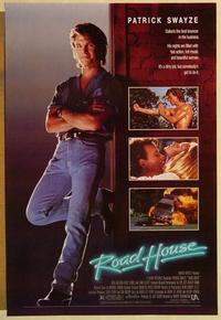 f568 ROAD HOUSE one-sheet movie poster '89 Patrick Swayze, Ben Gazzara