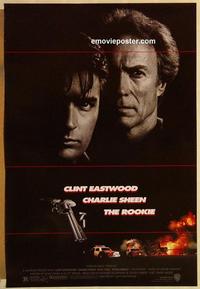 f573 ROOKIE one-sheet movie poster '90 Clint Eastwood, Charlie Sheen