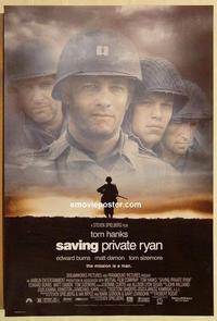 f578 SAVING PRIVATE RYAN DS one-sheet movie poster '98 Tom Hanks, Spielberg