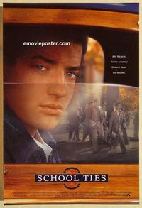 f583 SCHOOL TIES DS one-sheet movie poster '92 Brendan Fraser, Matt Damon