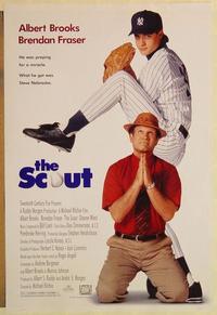f584 SCOUT DS one-sheet movie poster '94 Brendan Fraser, Brooks, baseball!