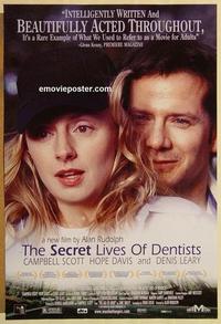 f589 SECRET LIVES OF DENTISTS one-sheet movie poster '02 Alan Rudolph