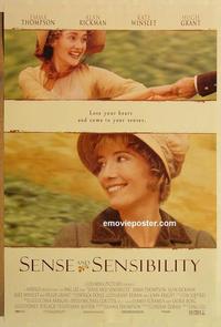 f591 SENSE & SENSIBILITY one-sheet movie poster '95 Ang Lee, Kate Winslet