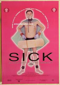 f604 SICK one-sheet movie poster '97 Bob Flanagan documentary, great image!