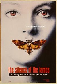f605 SILENCE OF THE LAMBS DS style A teaser one-sheet movie poster '90
