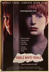 f608 SINGLE WHITE FEMALE one-sheet movie poster '92 Fonda, Jason-Leigh