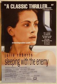 f610 SLEEPING WITH THE ENEMY one-sheet movie poster '91 Julia Roberts
