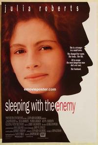 f612 SLEEPING WITH THE ENEMY int'l one-sheet movie poster '91 Julia Roberts