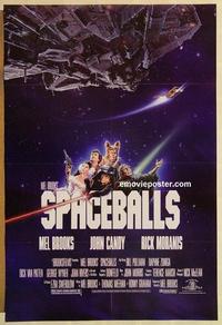 f621 SPACEBALLS one-sheet movie poster '87 Mel Brooks, Pullman, Moranis