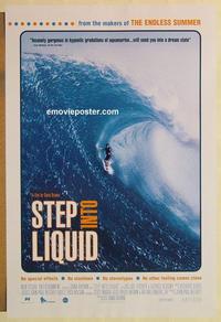f636 STEP INTO LIQUID one-sheet movie poster '03 surfing documentary!