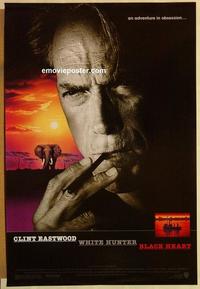 f729 WHITE HUNTER, BLACK HEART one-sheet movie poster '90 Clint Eastwood