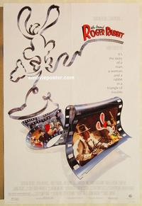 f732 WHO FRAMED ROGER RABBIT one-sheet movie poster '88 Robert Zemeckis