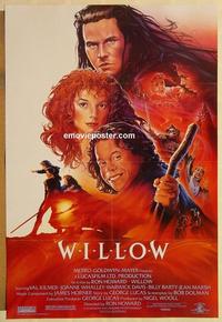 f739 WILLOW one-sheet movie poster '88 Val Kilmer, George Lucas, Ron Howard