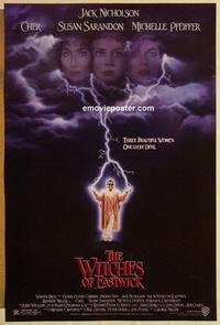 f745 WITCHES OF EASTWICK one-sheet movie poster '87 Nicholson, Cher
