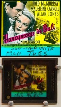 g043 HONEYMOON IN BALI movie glass lantern slide '39 MacMurray