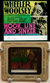 g047 HOOK, LINE & SINKER movie glass lantern slide '30 Wheeler&Woosley