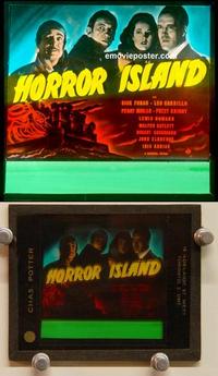 g049 HORROR ISLAND movie glass lantern slide '41 Universal horror!