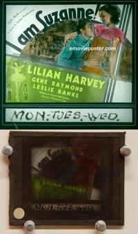 g064 I AM SUZANNE movie glass lantern slide '33 Lilian Harvey, Raymond
