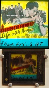 g199 LIFE WITH HENRY movie glass lantern slide '40 Jackie Cooper