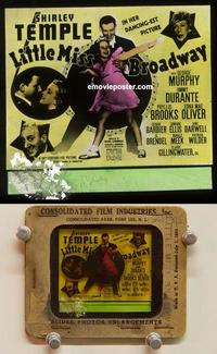 g211 LITTLE MISS BROADWAY movie glass lantern slide '38 Shirley Temple