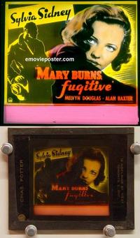 g291 MARY BURNS FUGITIVE movie glass lantern slide '35 Sylvia Sidney