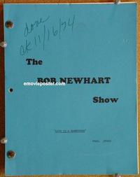 g009 BOB NEWHART SHOW original TV script 8-8-74 Pleshette