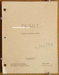g016 FAMILY original TV script 2-9-76 TV series!