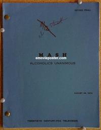 g027 MASH original TV script 8-26-74 Alan Alda, Wayne Rogers