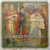 h009 ROAD TO PARADISE linen six-sheet movie poster '15 serial, Kerrigan