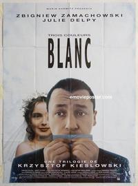 h373 THREE COLORS WHITE French one-panel movie poster '94 Julie Delpy
