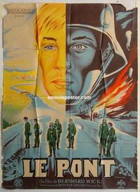 h273 BRIDGE French one-panel movie poster '61 World War II, Germany!